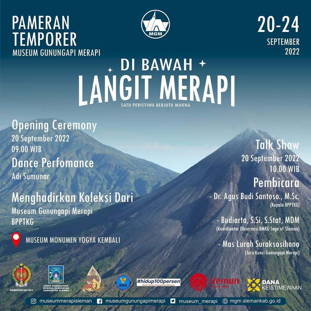  'Di Bawah Langit Merapi', Pameran Temporer Museum Gunungapi Merapi. Gambar :  museummerapisleman