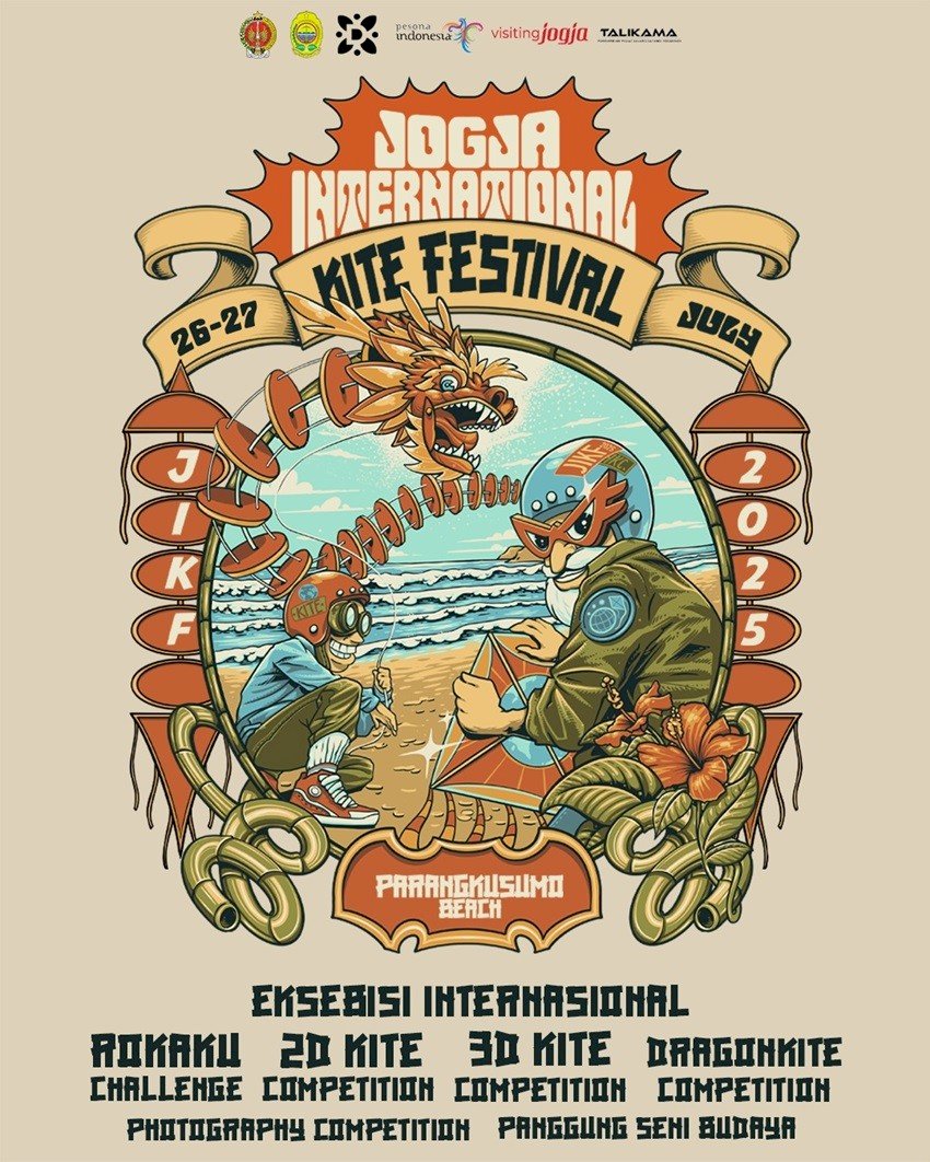 Jogja International Kite Festival 2025 Siap Meriahkan Langit Parangkusumo!. Gambar :