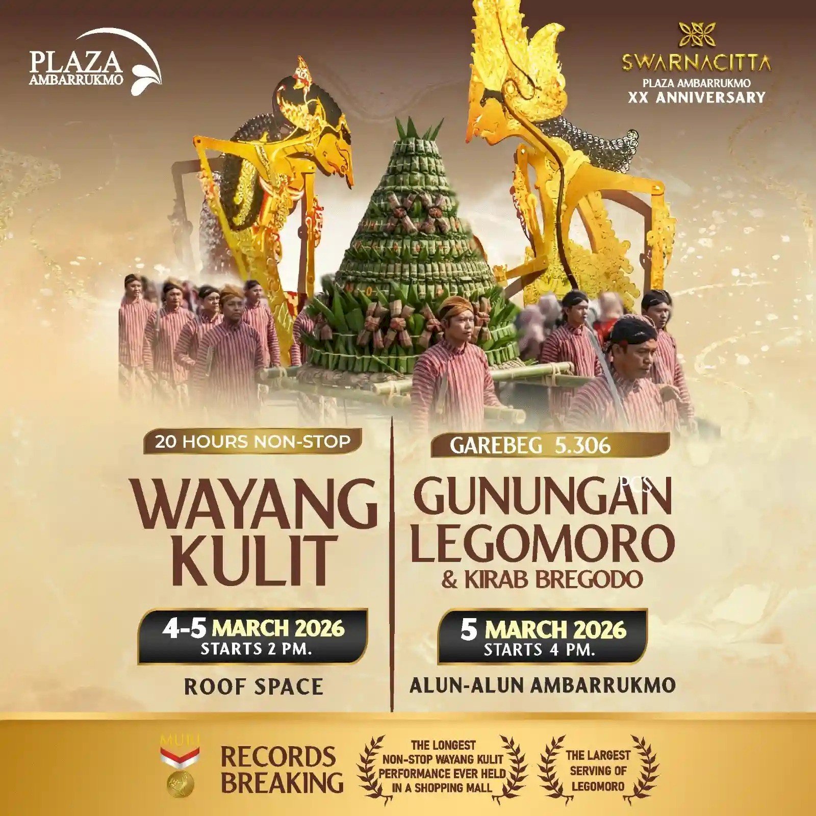 Swarnacitta Jogja: 20 Jam Wayang Kulit Nonstop di Plaza Ambarrukmo. Gambar : 